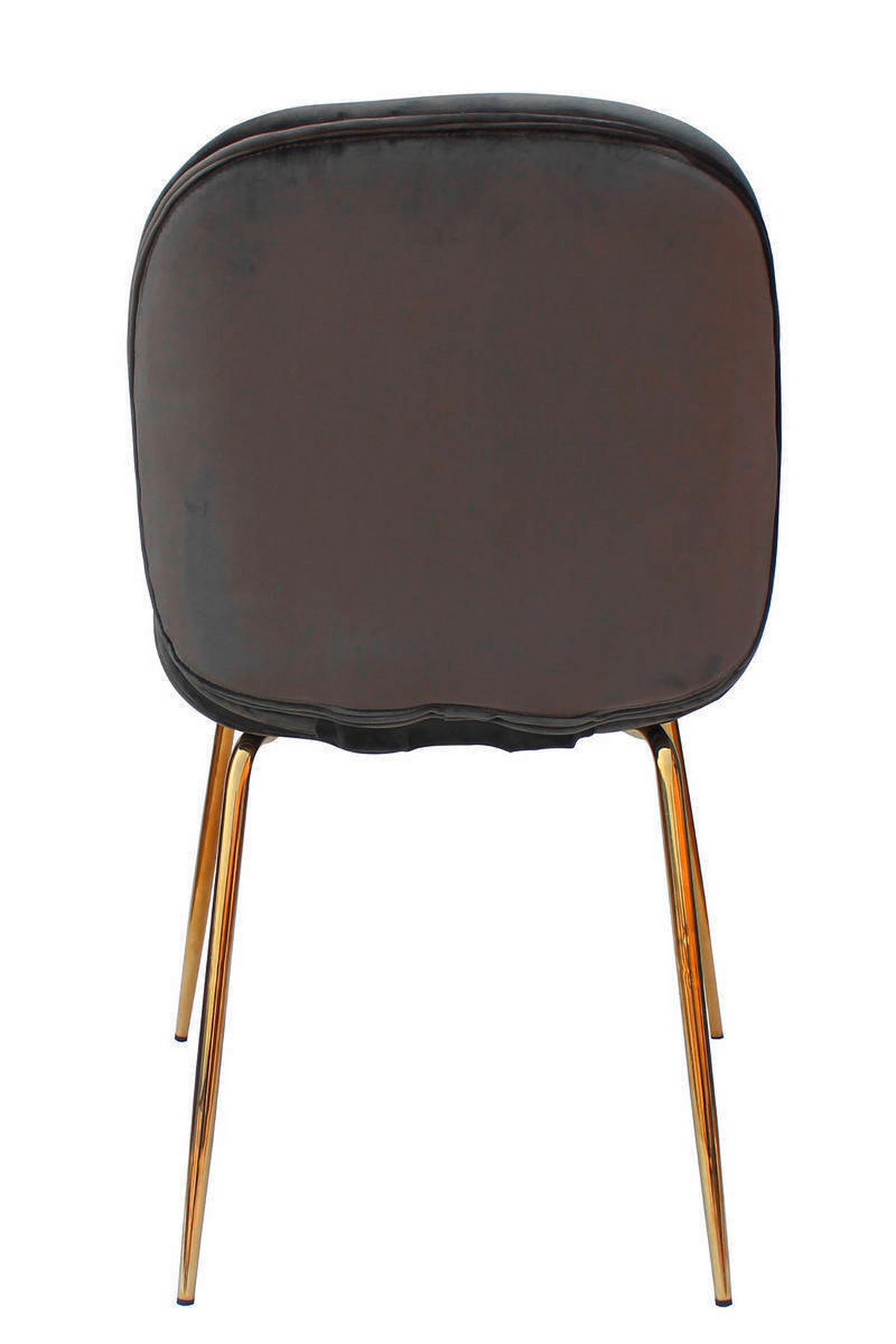 STUHL-SET 2 Stück  in Eisen  - Messingfarben/Grau, Design, Kunststoff/Metall (47/90/59cm) - Kayoom