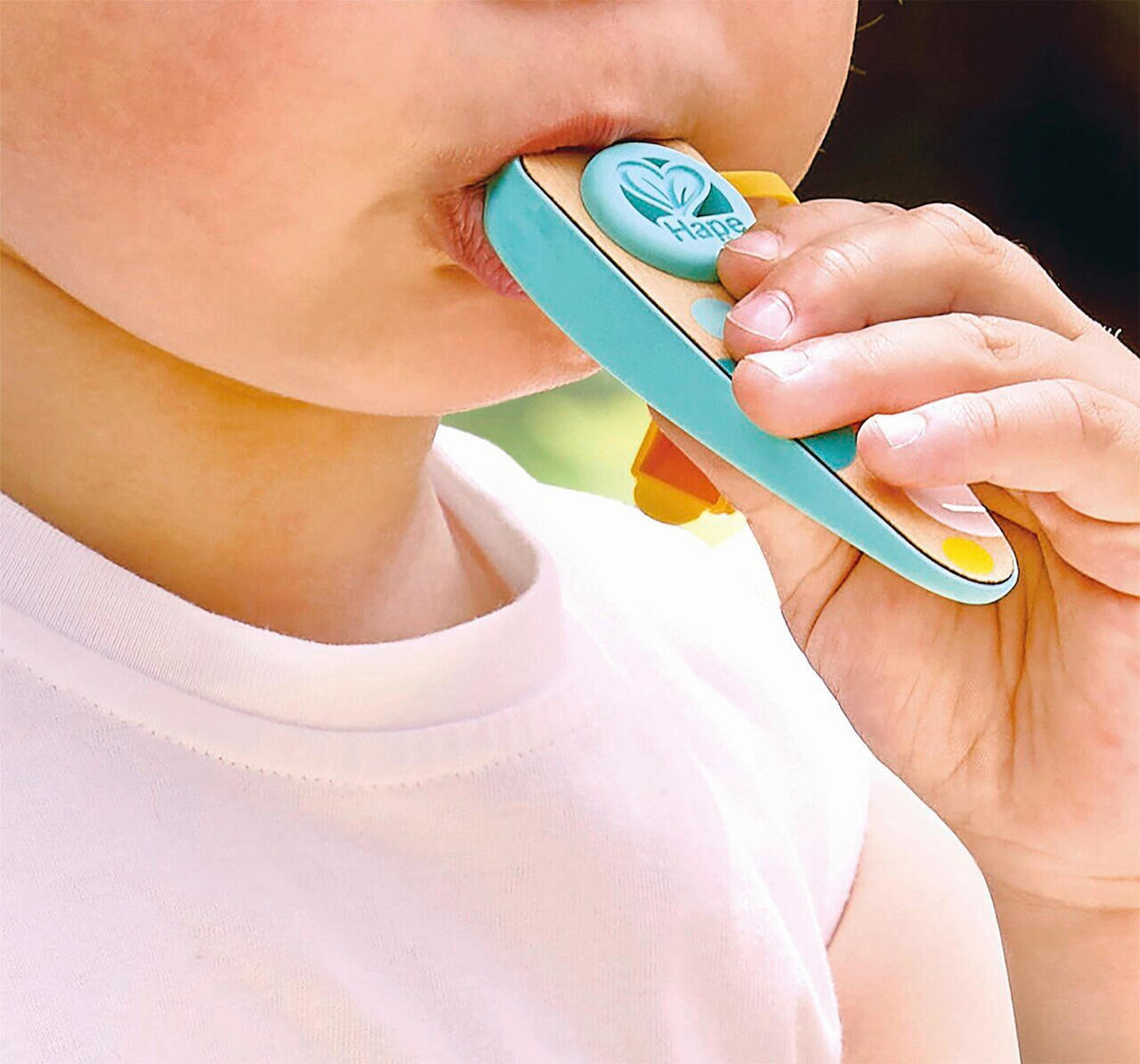 MINIFLÖTE - Gelb/Hellblau, Basics, Holzwerkstoff/Kunststoff (4,5/11/2cm) - Hape