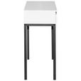 KONSOLENTISCH Schwarz, Weiß  - Schwarz/Weiß, Design, Holzwerkstoff/Metall (100/35/77cm) - Hom`in