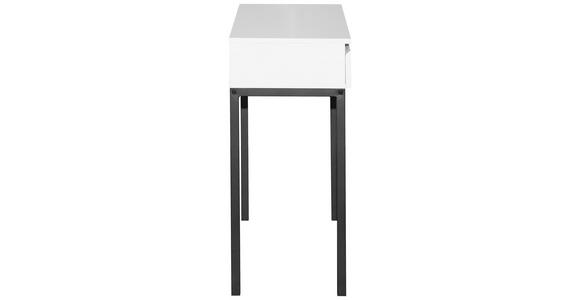KONSOLENTISCH Schwarz, Weiß  - Schwarz/Weiß, Design, Holzwerkstoff/Metall (100/35/77cm) - Hom`in