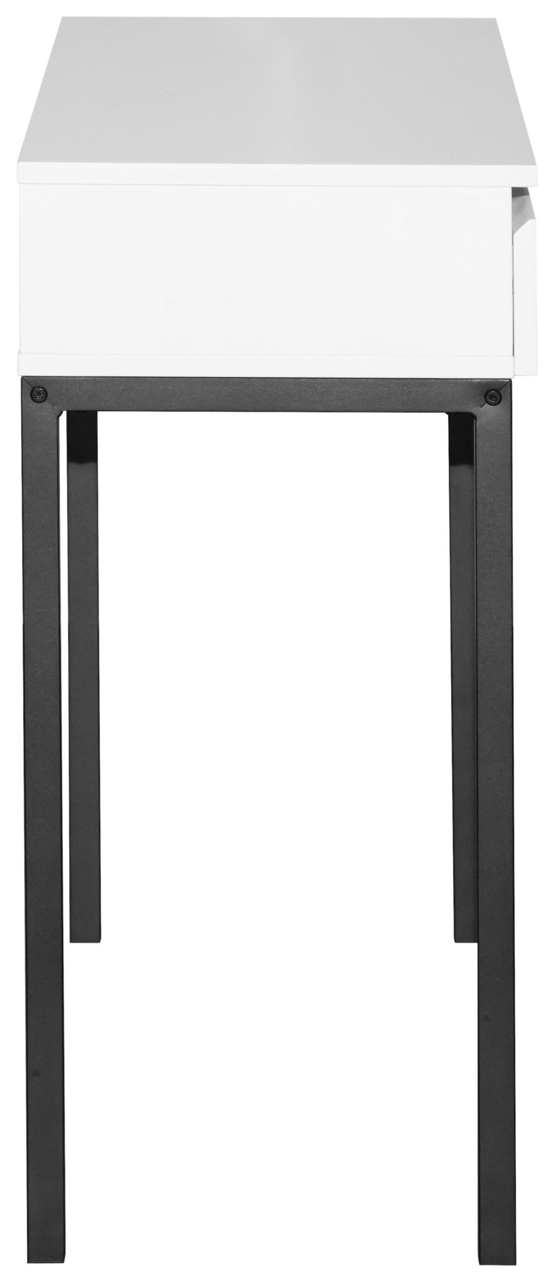KONSOLENTISCH Metall, Holzwerkstoff 100/35/77 cm   - Weiss/Schwarz, Design, Holzwerkstoff/Metall (100/35/77cm) - home24