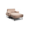 SESSELSET in Chenille Rosa  - Schwarz/Rosa, Design, Textil/Metall (114-142/85/86-94cm) - SENSOO