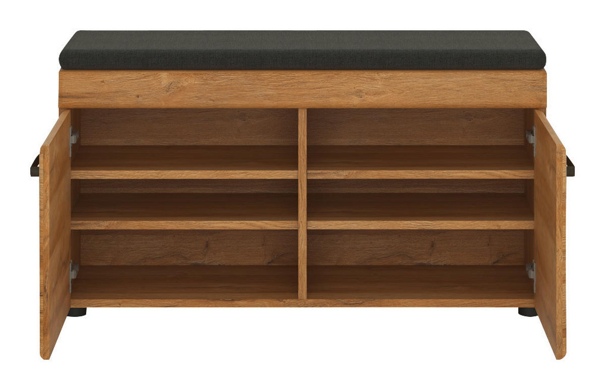 GARDEROBNA KLOP barve hrasta - barve kroma/barve hrasta, Konvencionalno, umetna masa/leseni material (92,8/47/38cm) - Venda