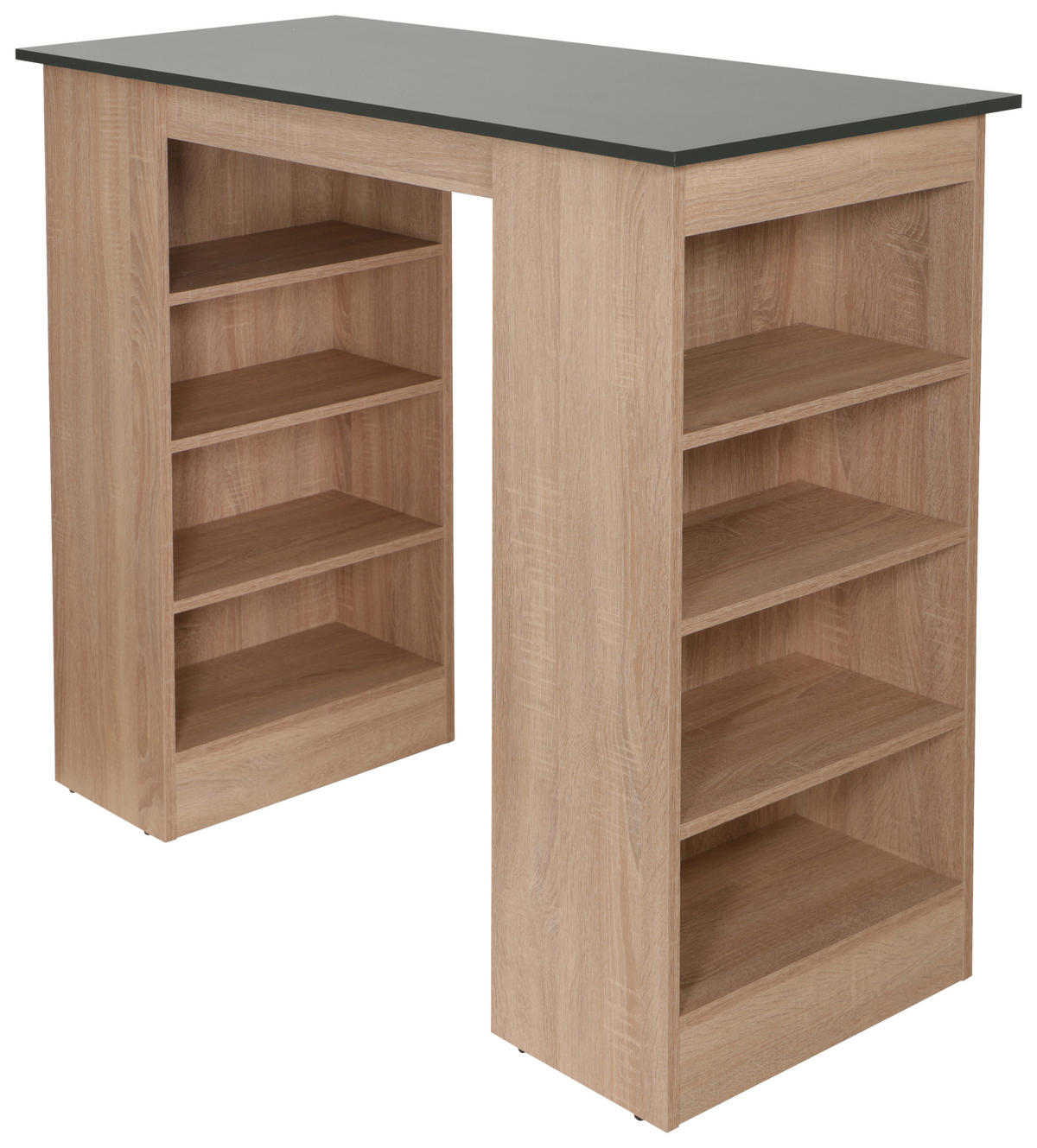 BARTISCH rechteckig Grau, Eichefarben  - Eichefarben/Grau, Design, Holzwerkstoff (103/50/115cm) - Respekta