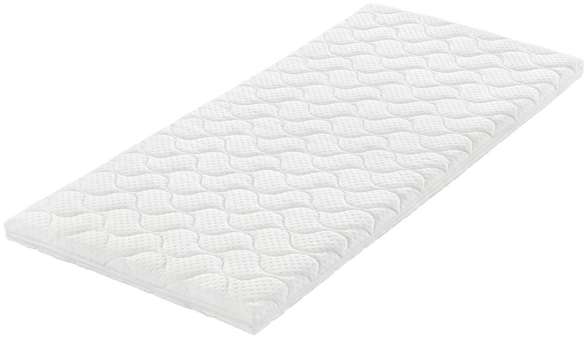 VRCHNÍ MATRACE, 90/200 cm - bílá, Basics, textil (90/200cm) - Novel
