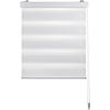 DOPPELROLLO  halbtransparent  60/160 cm    - Transparent/Weiß, Basics, Textil (60/160cm) - Boxxx