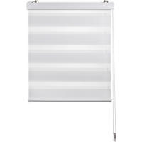 DVOSTRUKA ROLO ZAVJESA bijela, prozirno tekstil - bijela/prozirno, Basics, tekstil (80/210cm) - Boxxx