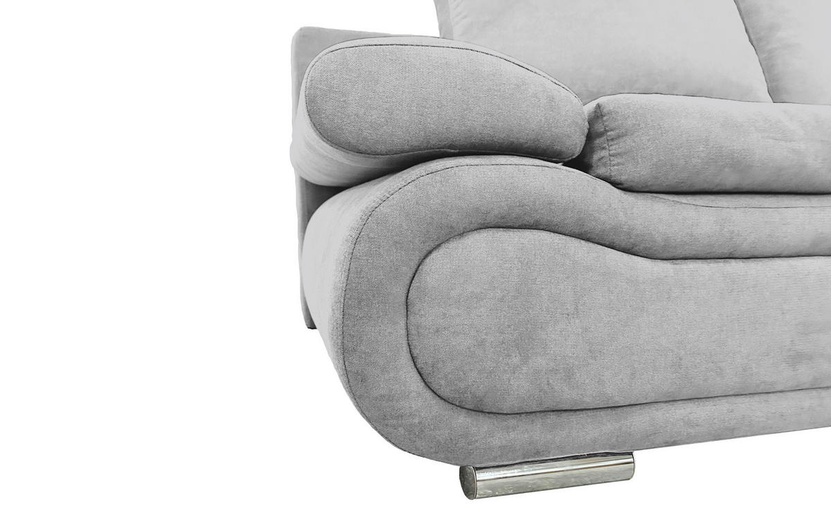 SCHLAFSOFA Jacquard Hellgrau  - Chromfarben/Beige, Design, Textil (200/78/90cm) - Venda