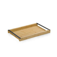 SERVIERTABLETT   43/27,5/4 cm   - Hellbraun/Schwarz, KONVENTIONELL, Holz (43/27,5/4cm) - Kela
