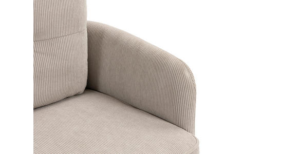 SITZBANK 180/93/67 cm Cord Beige Metall  - Beige/Schwarz, Design, Textil/Metall (180/93/67cm) - Novel