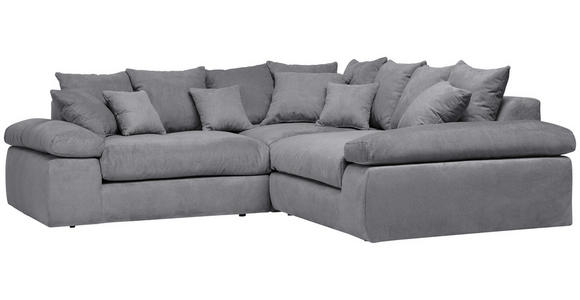 ECKSOFA in Webstoff Dunkelgrau  - Dunkelgrau/Schwarz, Design, Kunststoff/Textil (284/284cm) - Carryhome