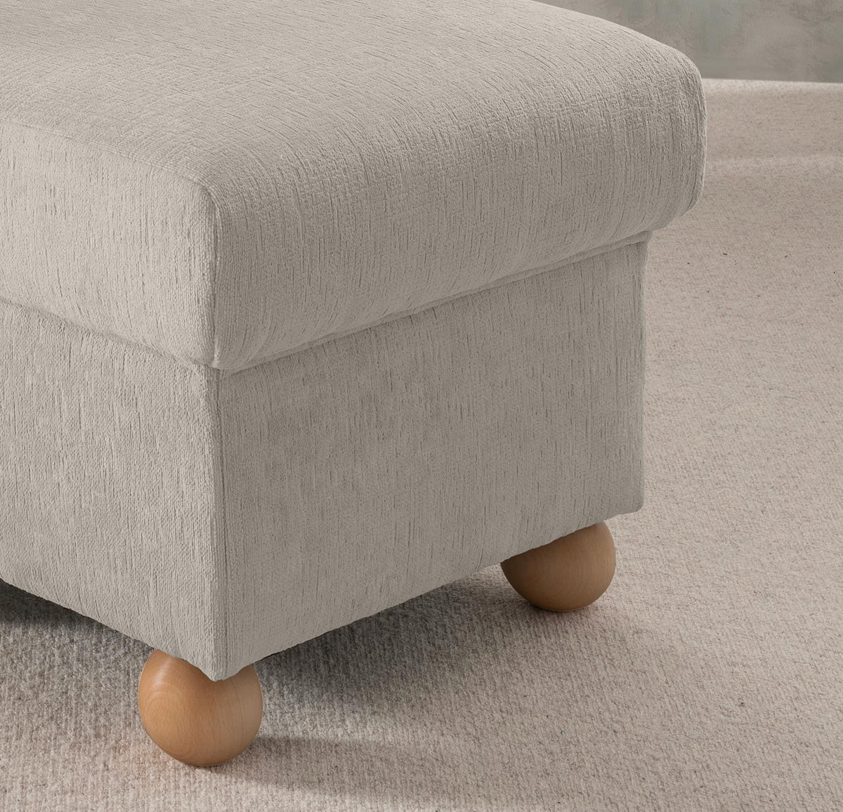 HOCKER in Textil Weiß  - Wildeiche/Weiß, KONVENTIONELL, Holz/Textil (56/46/56cm) - Livetastic