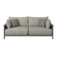 2-SITZER-SOFA  in Flachgewebe Anthrazit, Taupe  - Taupe/Anthrazit, ROMANTIK / LANDHAUS, Holz/Textil (219/83/98cm) - Dieter Knoll
