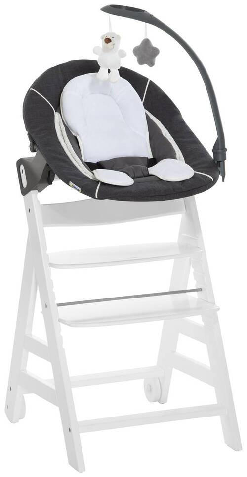 HOCHSTUHL BETA + BOUNCER Grau, Weiß  - Weiß/Grau, Basics, Holz (58/48/83cm) - Hauck