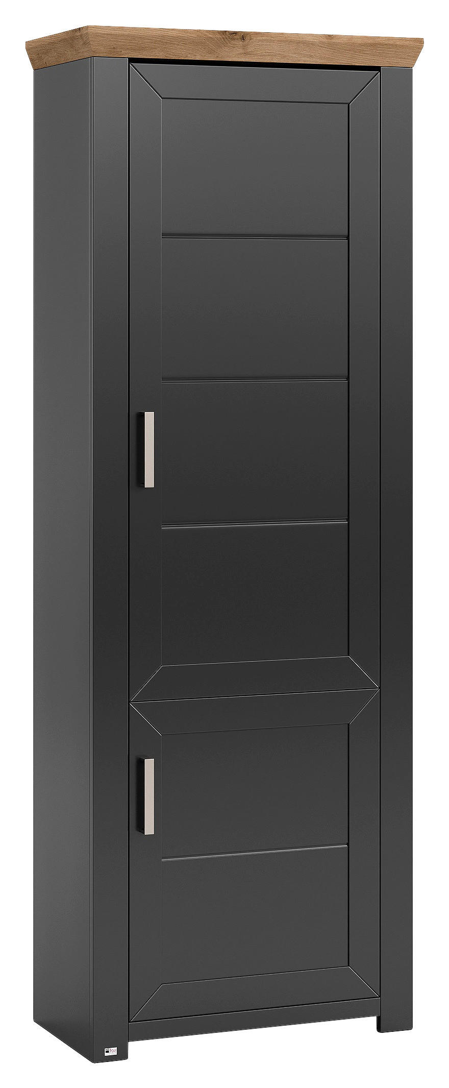 REGAL Graphitfarben, Eiche Artisan  - Graphitfarben/Eiche Artisan, Design, Holzwerkstoff/Metall (74,5/206,6/42,2cm) - SetOne by Musterring