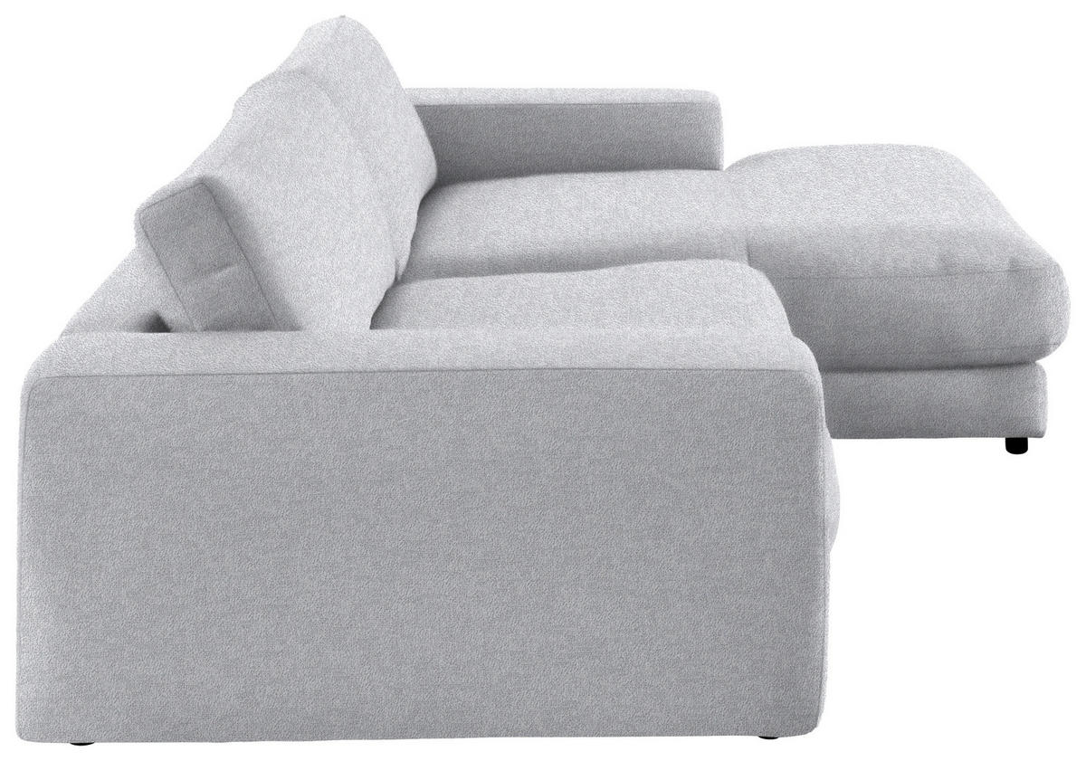ECKSOFA in Flachgewebe Hellblau  - Schwarz/Hellblau, Design, Kunststoff/Textil (270/190cm) - Lomoco
