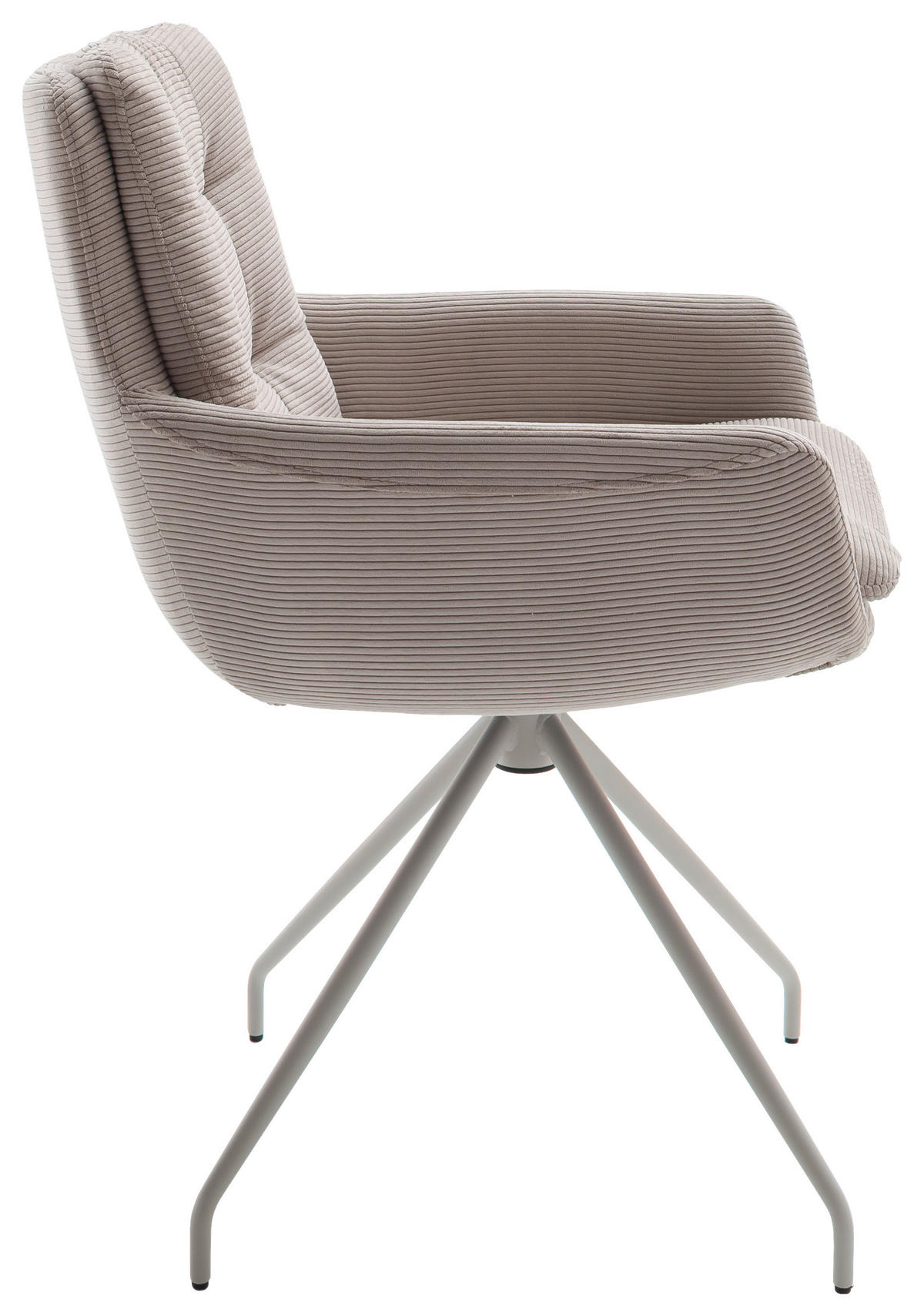 ARMLEHNSTUHL  in Cord  - Sandfarben/Seidengrau, Design, Textil/Metall (63/90/69cm) - Johann Jakob