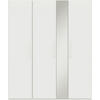 KLEIDERSCHRANK in Weiss  - Weiss/Edelstahlfarben, Design, Glas/Holzwerkstoff (177,6/213,6/59,3cm) - Cantus