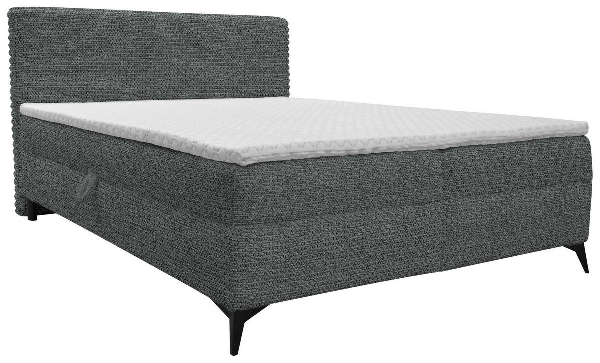 BOXBETT 160/200 cm  in Anthrazit  - Anthrazit/Schwarz, Design, Holz/Holzwerkstoff (160/200cm) - Xora