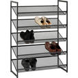 SCHUHREGAL 72/102,5/30 cm  - Schwarz, Basics, Kunststoff/Metall (72/102,5/30cm) - Xora