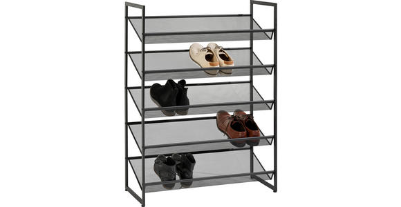 SCHUHREGAL 72/102,5/30 cm  - Schwarz, Basics, Kunststoff/Metall (72/102,5/30cm) - Xora