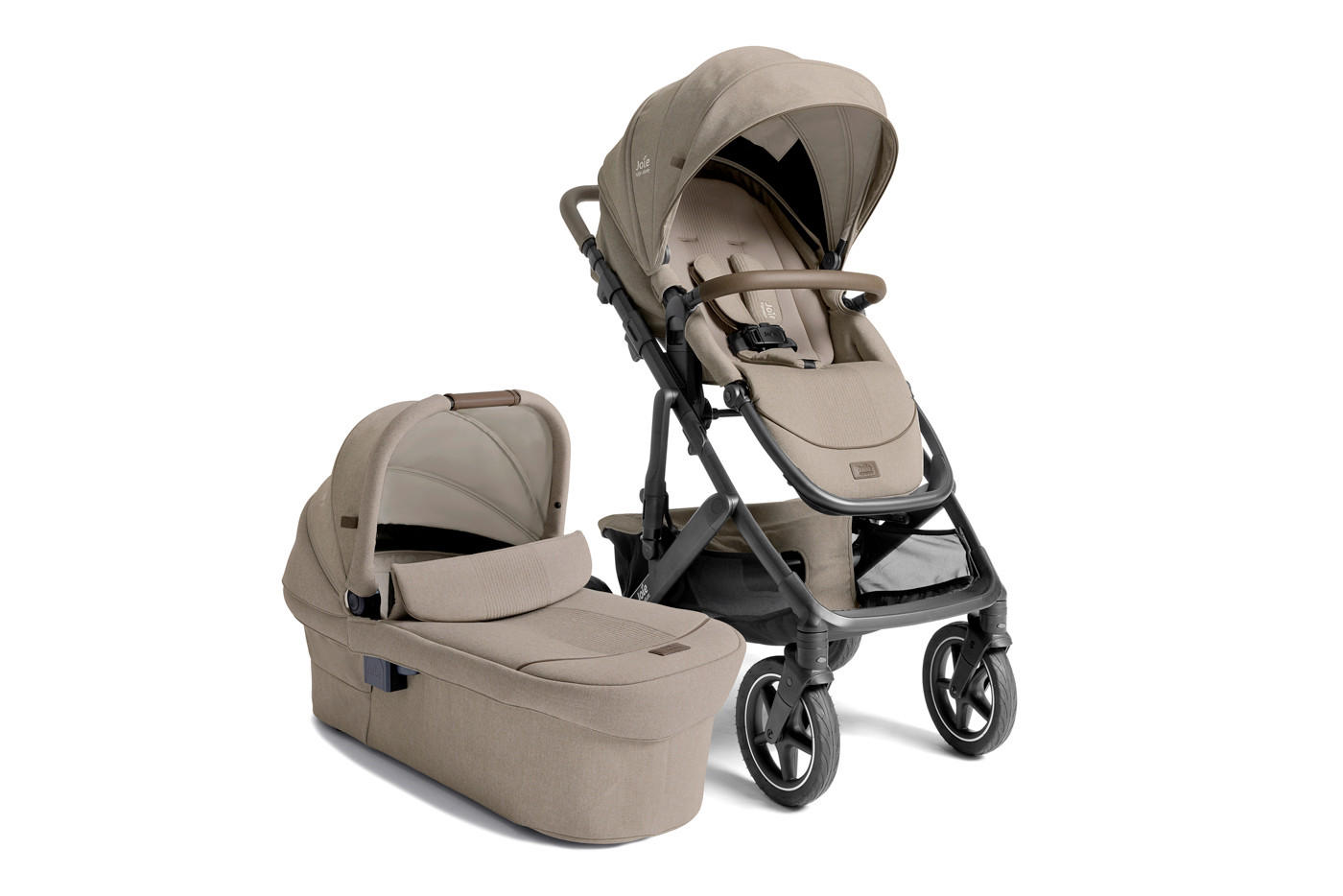 KINDERWAGENSET Vinca 2in1  - Sandfarben/Schwarz, Basics, Textil/Metall (65/109/97cm) - JOIE SIGNATURE