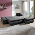 ECKSOFA Grau Webstoff  - Chromfarben/Grau, Design, Kunststoff/Textil (302/187cm) - Carryhome