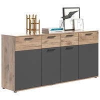 KOMODA, 180/87/40 cm - kompozitné drevo/plast (180/87/40cm) - MID.YOU