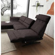 ECKSOFA Mokka Flachgewebe  - Schwarz/Mokka, Design, Textil/Metall (176-217/279-327cm) - Dieter Knoll