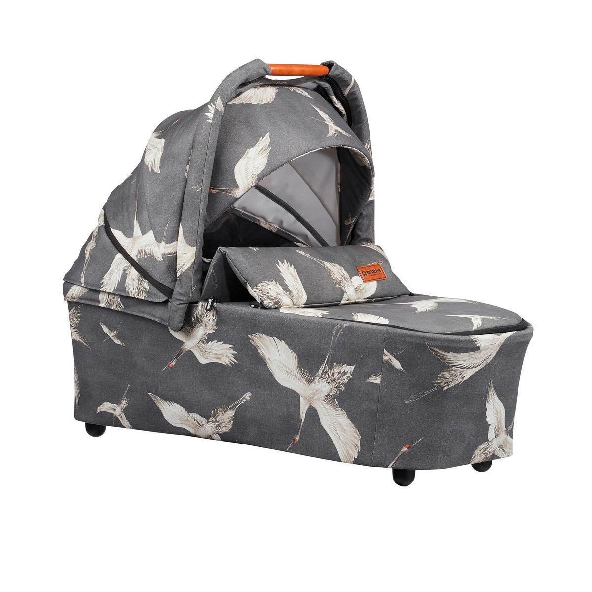 KINDERWAGENSET FX4 Classic  - Cognac/Dunkelgrau, Basics, Leder/Textil (57/129/100cm) - Gesslein