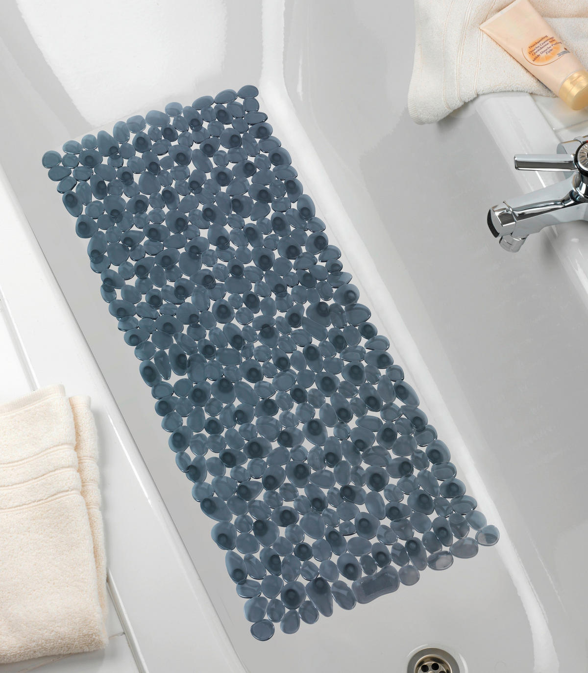 BADEWANNENEINLAGE - Anthrazit, Basics, Kunststoff (36/71cm) - Wenko