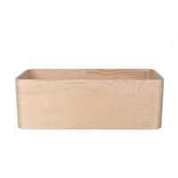 KOŠÍK DO REGÁLU, prírodná farba - prírodná farba, Trend, drevo (15/11/10cm) - Ambia Home