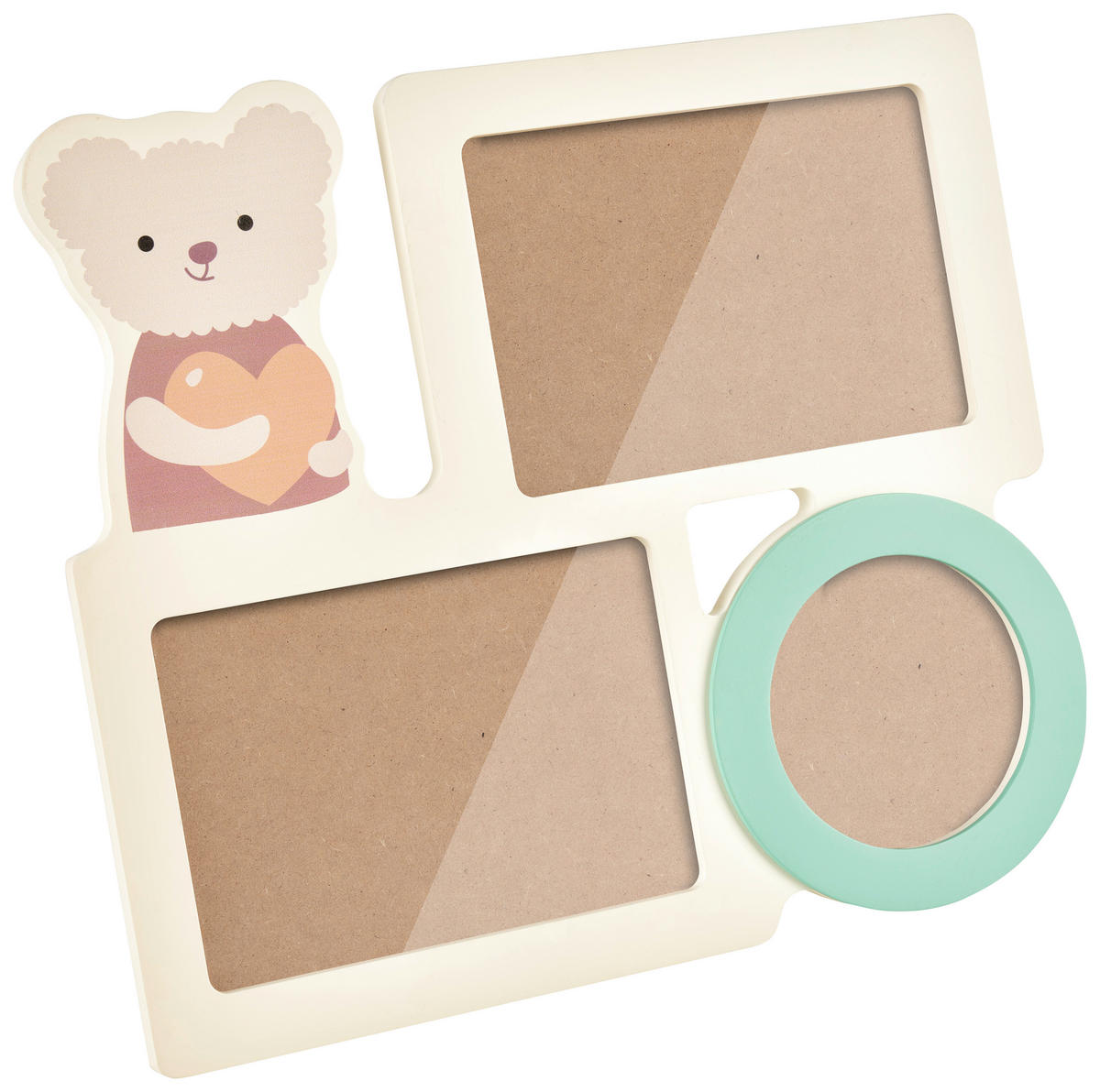 BILDERRAHMEN 34/30/1,3 cm  - Türkis/Hellbraun, Basics, Holzwerkstoff/Kunststoff (34/30/1,3cm) - My Baby Lou