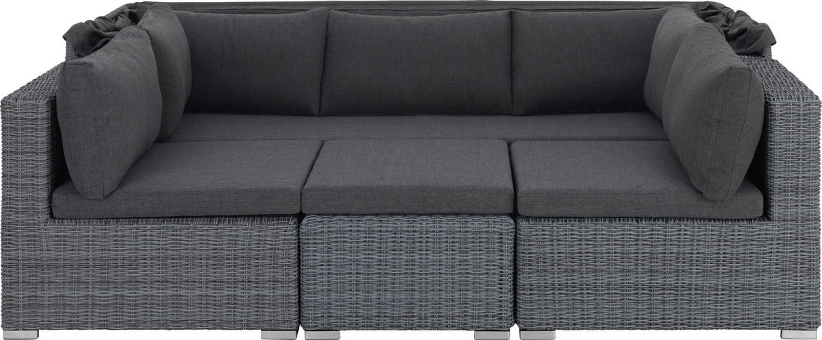 LOUNGE GARNITÚRA   228/70/84 cm  - szürke, Romantik / Landhaus, műanyag/textil (228/70/84cm) - Ambia Garden