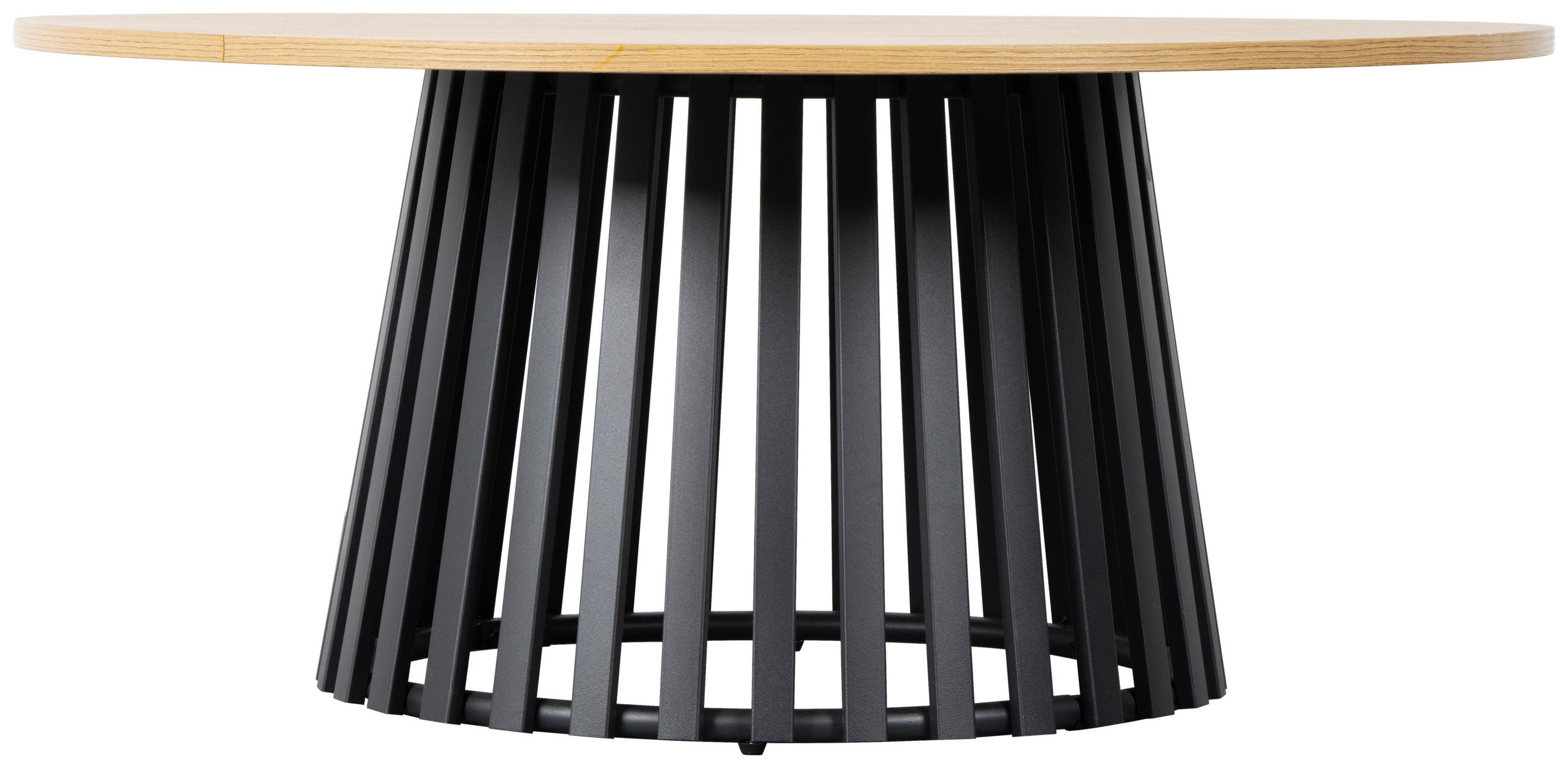 COUCHTISCH in Metall, Holzwerkstoff 80/80/40 cm - Eichefarben/Schwarz, Design, Holzwerkstoff/Metall (80/80/40cm) - Boxxx