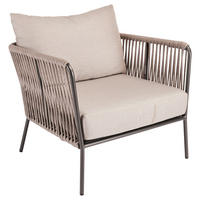 LOUNGESESSEL  - Greige/Anthrazit, Basics, Textil/Metall (84/78/76cm) - Stern