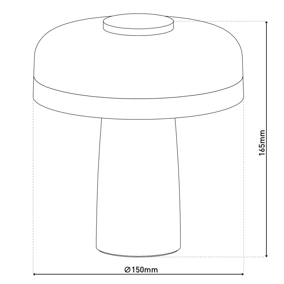 LED-TISCHLEUCHTE 16,5/15 cm   - Beige, KONVENTIONELL, Kunststoff/Metall (16,5/15cm) - Näve