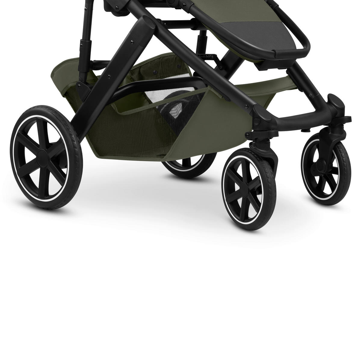 KINDERWAGENSET  Salsa Core All in One  Olive  - Dunkelgrün/Schwarz, Basics, Textil/Metall (63/123/97cm) - ABC Design