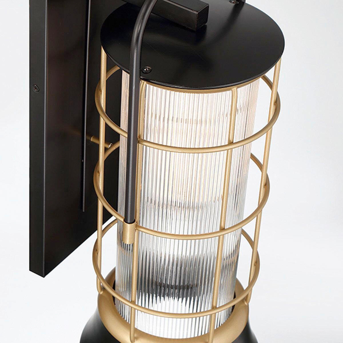 AUSSENWANDLEUCHTE - Multicolor, Konventionell, Glas/Metall (41,1/15,3/18,4cm) - Elstead Lighting