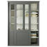 VITRINE in massiv Kiefer Grau - Grau, Design, Glas/Holz (147/208/46cm) - Ambia Home VITRINE in massiv Kiefer Grau - Grau, Design, Glas/Holz (147/208/46cm) - Ambia Home
