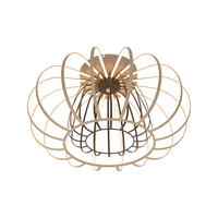 LED-DECKENLEUCHTE Salo 55/33 cm   - Sandfarben, Design, Kunststoff/Metall (55/33cm)