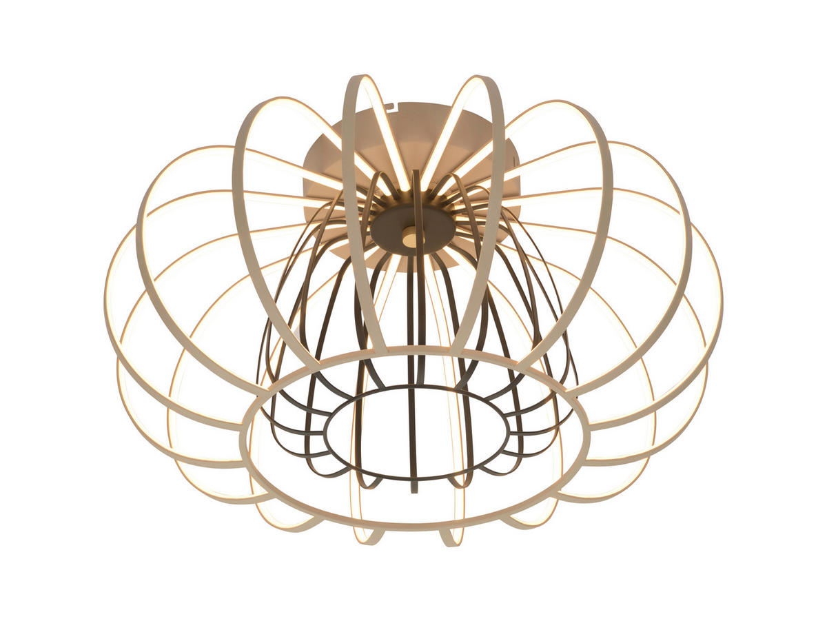 LED-DECKENLEUCHTE Salo 55/33 cm   - Sandfarben, Design, Kunststoff/Metall (55/33cm)