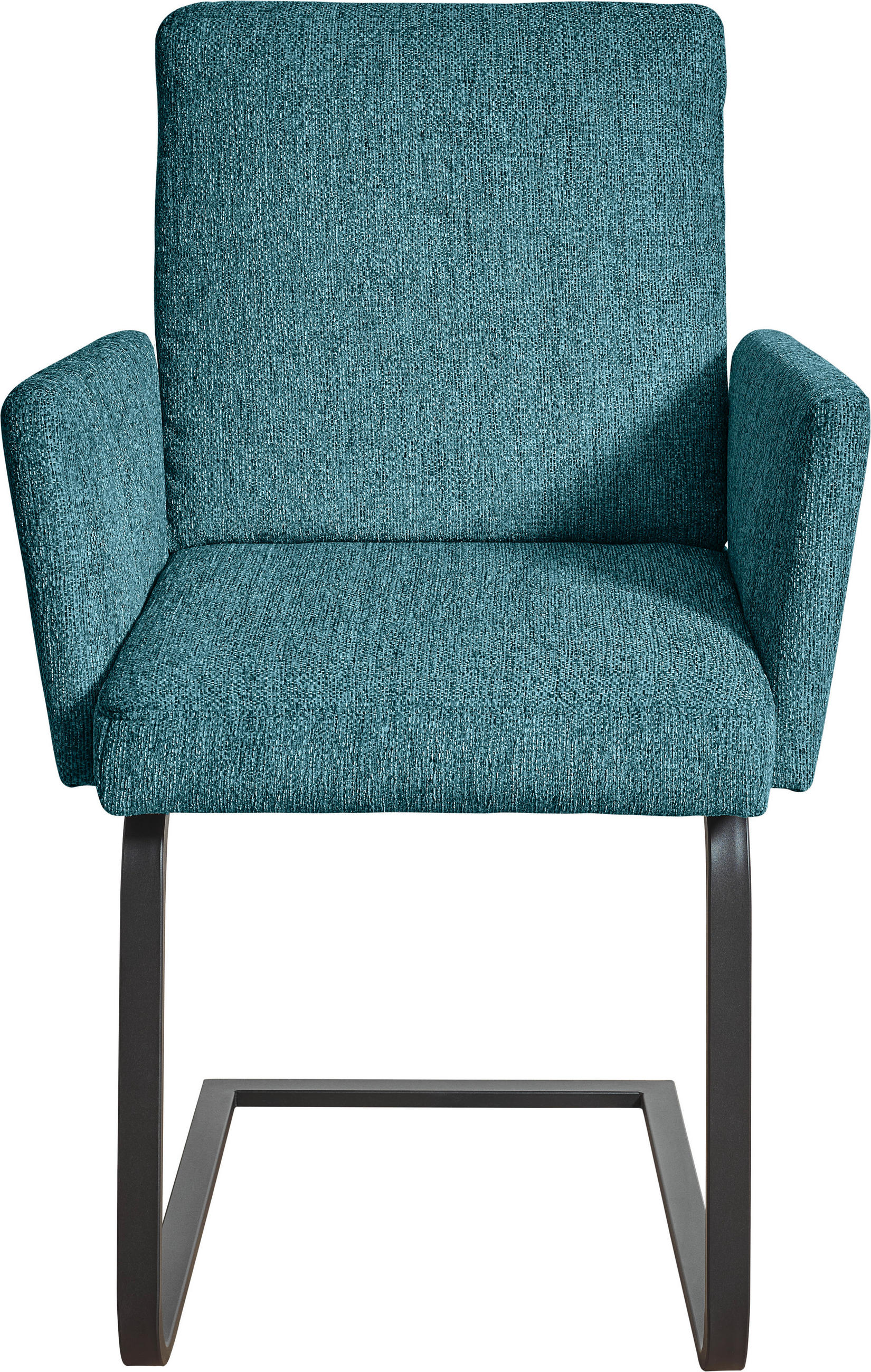 ARMLEHNSTUHL  in Stahl Chenille  - Schwarz/Hellblau, Design, Textil/Metall (56/92/60cm) - Dieter Knoll