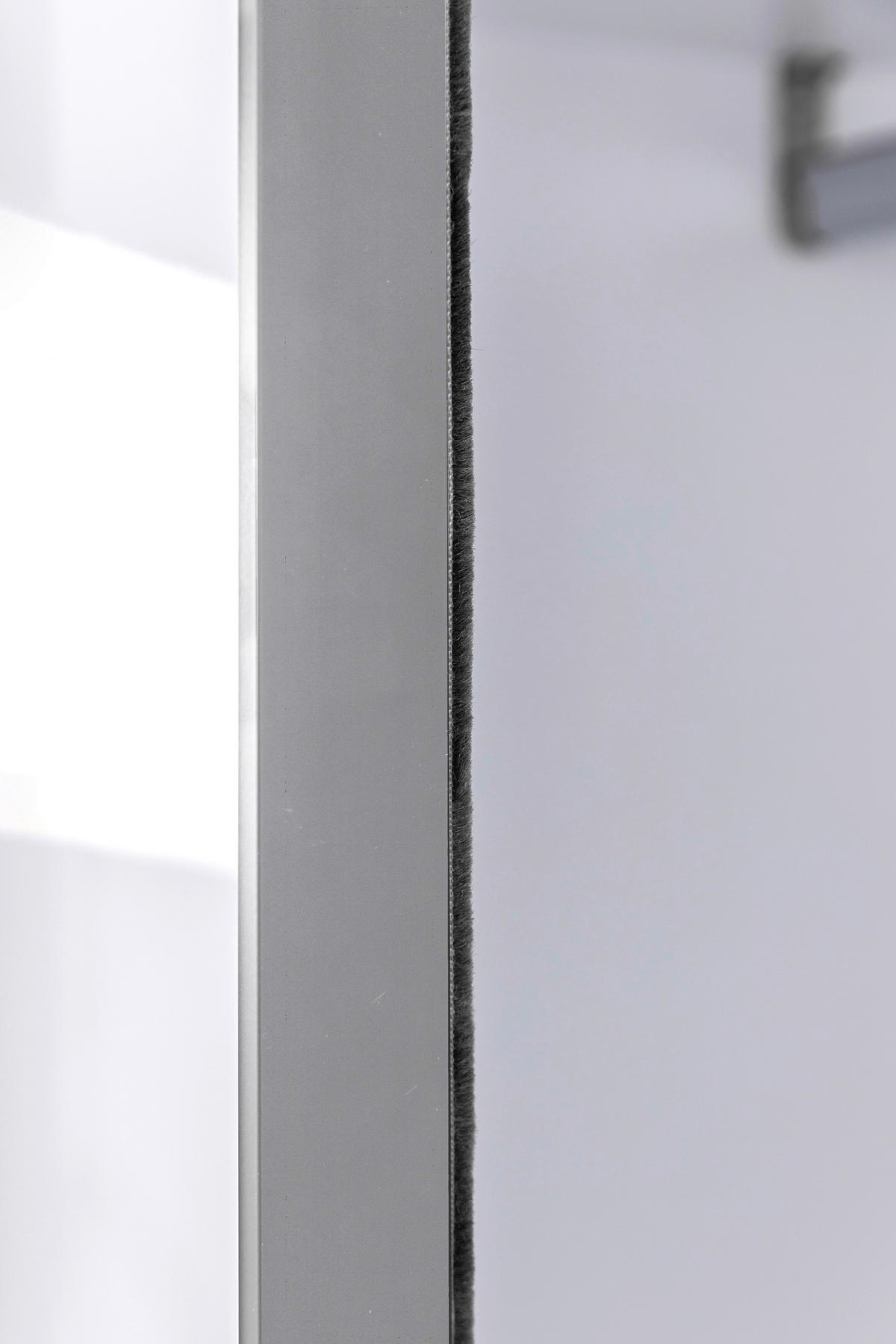 SCHIEBETÜRENSCHRANK 150/210/62 cm 2-türig Weiß  - Weiß Hochglanz/Alufarben, MODERN, Holzwerkstoff/Metall (150/210/62cm) - MID.YOU