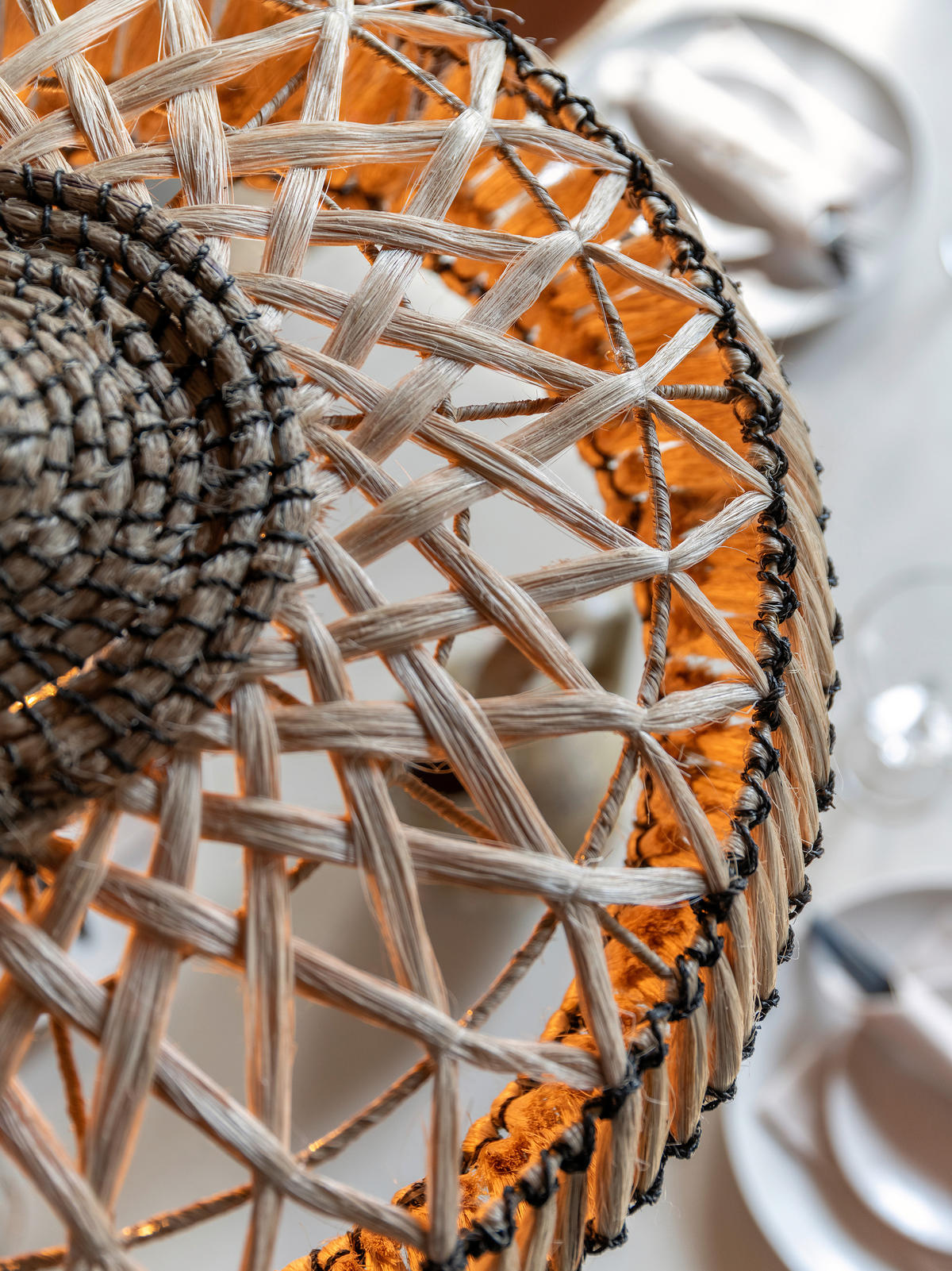 HÄNGELEUCHTE 60/60/280 cm  - Hellbraun/Schwarz, Trend, Naturmaterialien (60/60/280cm) - Good & Mojo