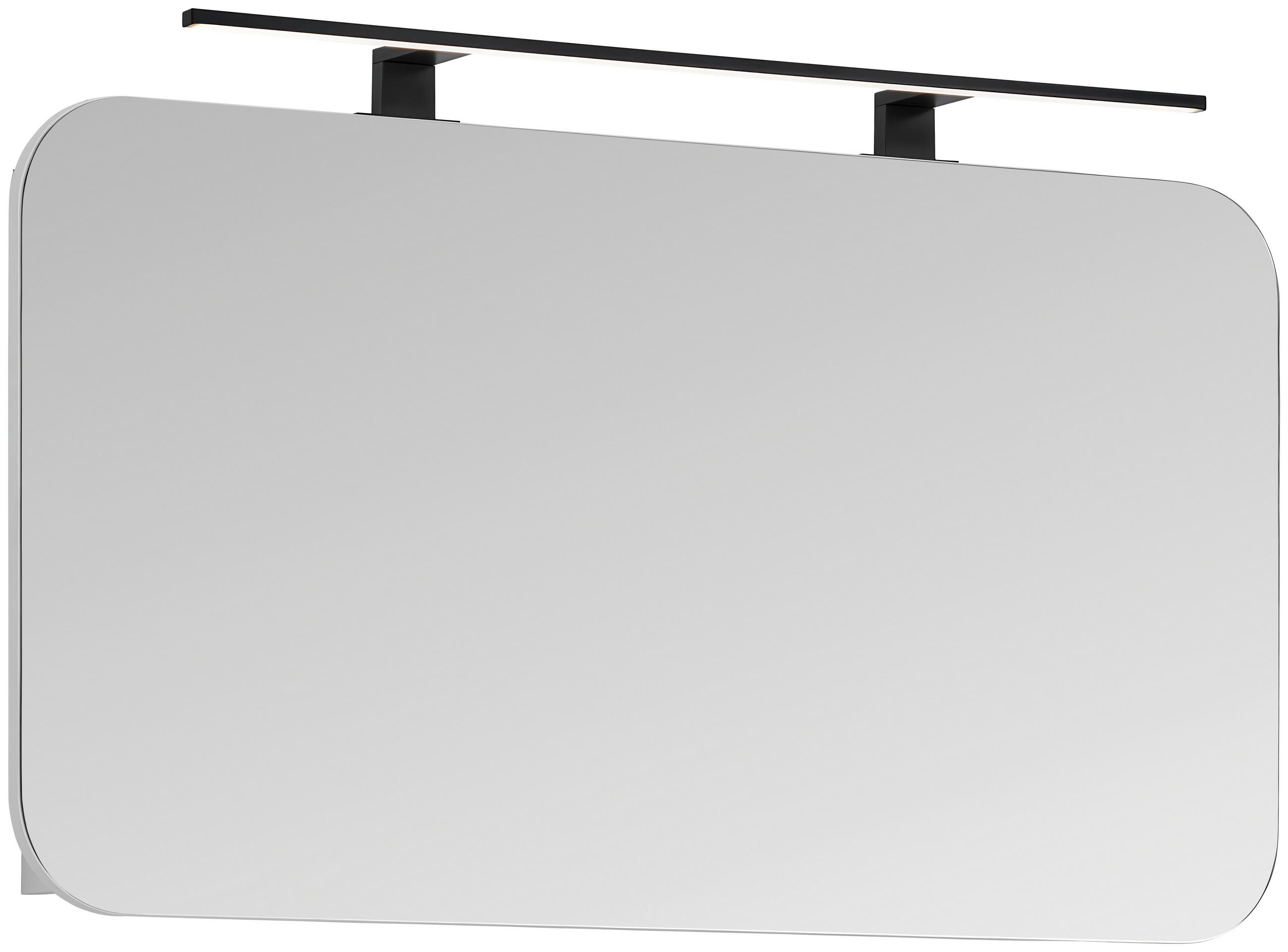 SPIEGELSCHRANK 100/55/16,5 cm  - Weiß, Design, Glas/Holzwerkstoff (100/55/16,5cm) - home24