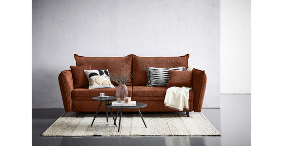 SCHLAFSOFA in Chenille Terracotta - Terracotta/Schwarz, KONVENTIONELL, Holz/Textil (238/99/108cm) - Carryhome