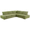 ECKSOFA inkl. Funktion in Flachgewebe Grün  - Chromfarben/Grün, Modern, Kunststoff/Textil (283/254cm) - Sit & More