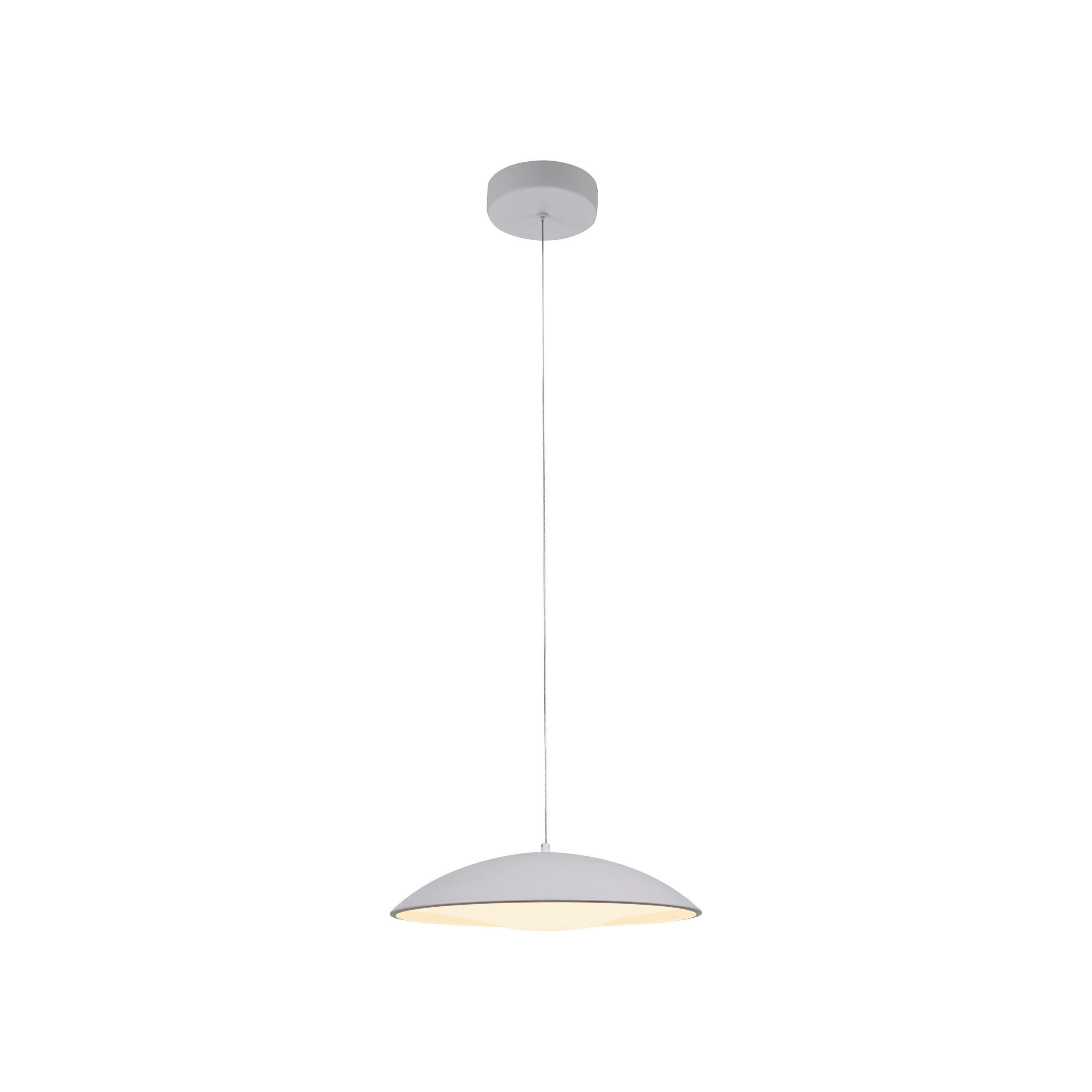 LED-PENDELLEUCHTE Lente 40/40/180 cm   - Weiß, KONVENTIONELL, Kunststoff/Metall (40/40/180cm) - Schöner Wohnen