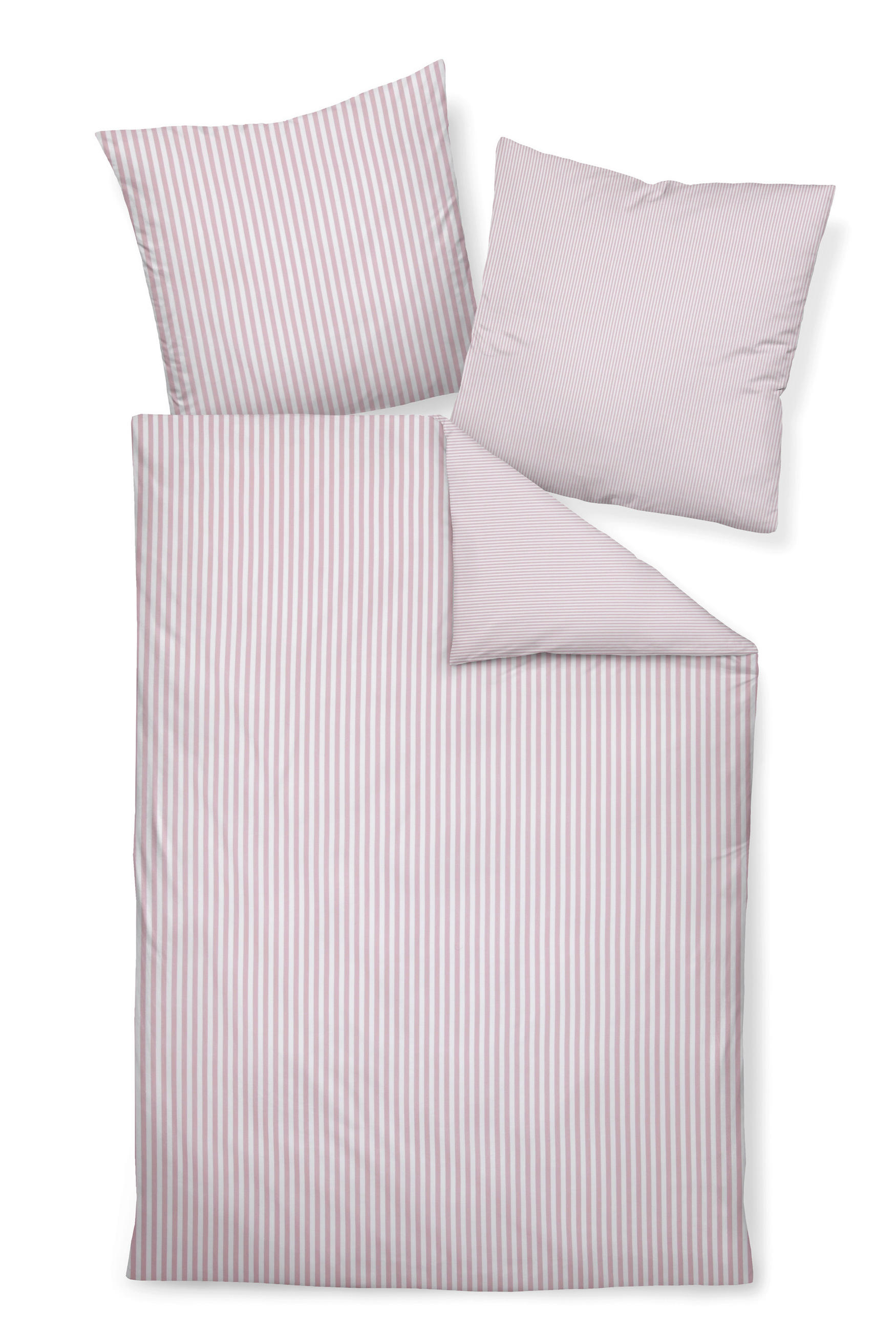 BETTWÄSCHE Chinchilla S Flanell 155/220 cm  - Weiß/Rosa, Basics, Textil (155/220cm) - Janine